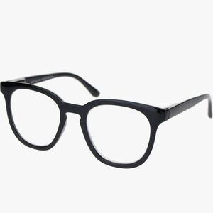 Stylish Black Reading Glasses rare +4.00